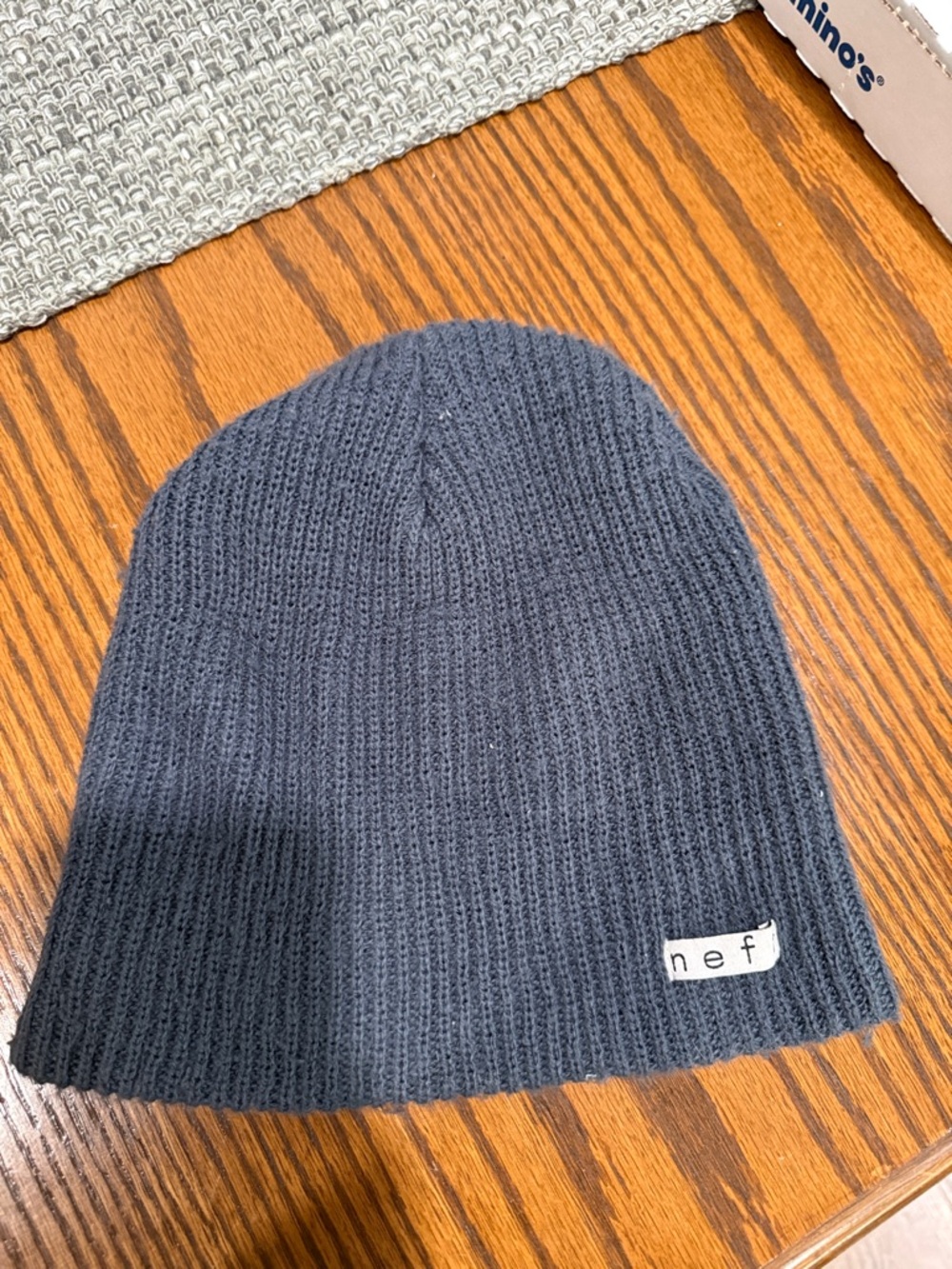 Neff Dark Charcoal Rib Knit Beanie